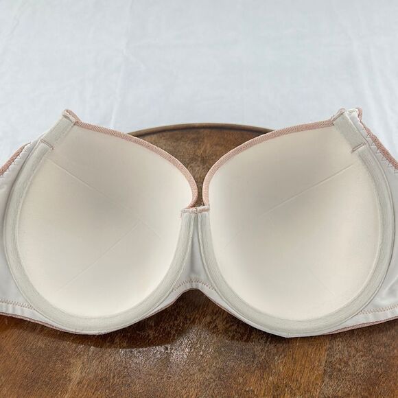 Soma Bra Wm 38C Stunning Support Geo Lace Full Coverage Tan Neutral Nude - Picture 4 of 8